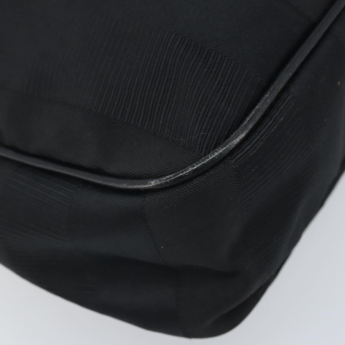 Salvatore Ferragamo Shoulder Bag Canvas Black Gold Auth 166679