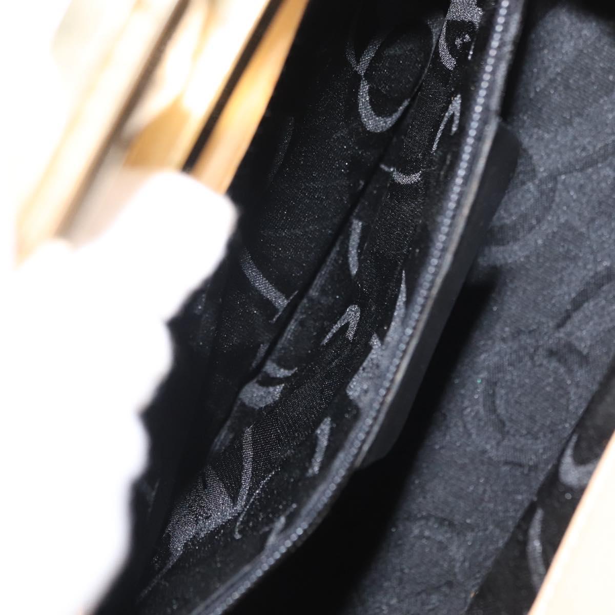 Salvatore Ferragamo Hand Bag Leather 2way Beige Gold Auth 166680