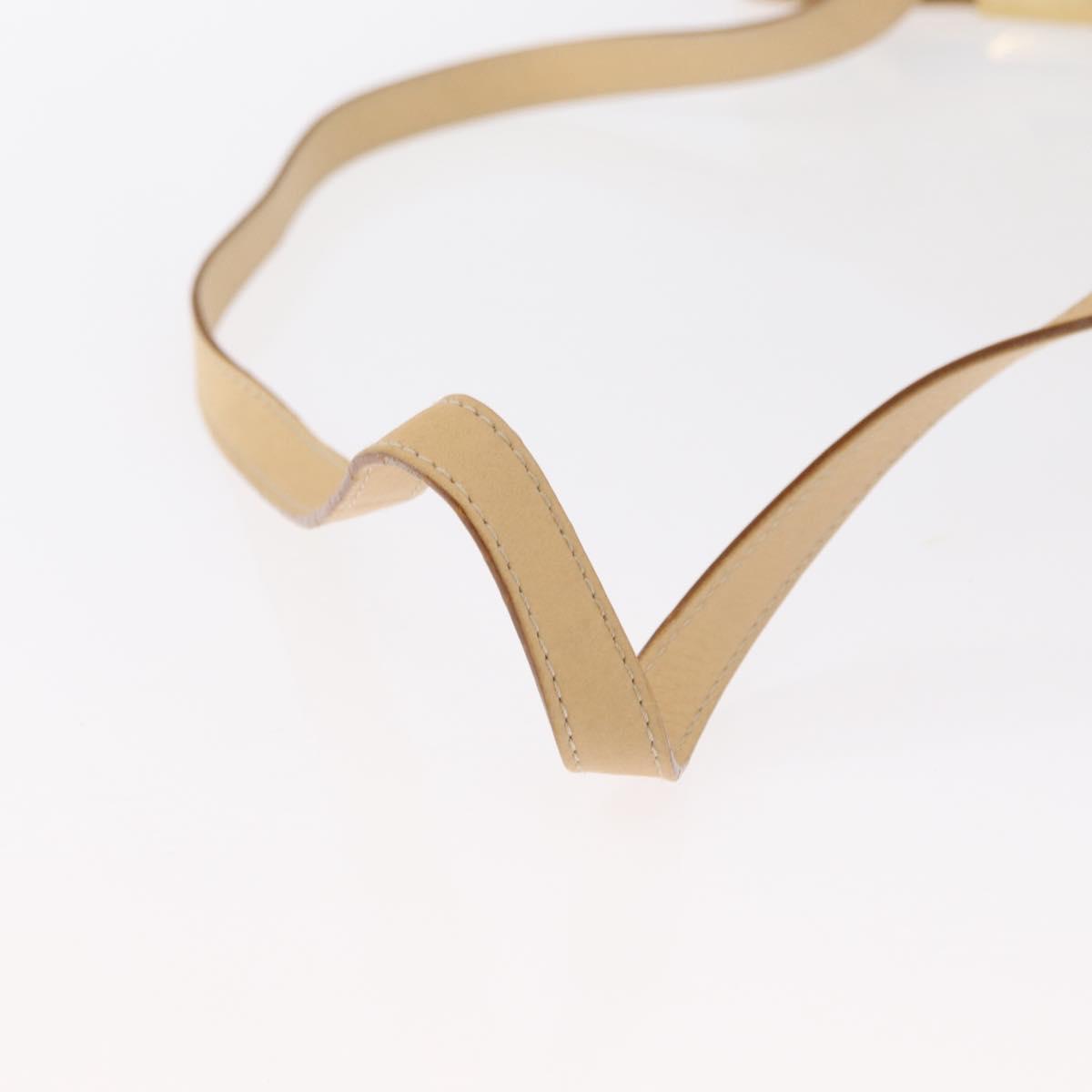 Salvatore Ferragamo Hand Bag Leather 2way Beige Gold Auth 166680