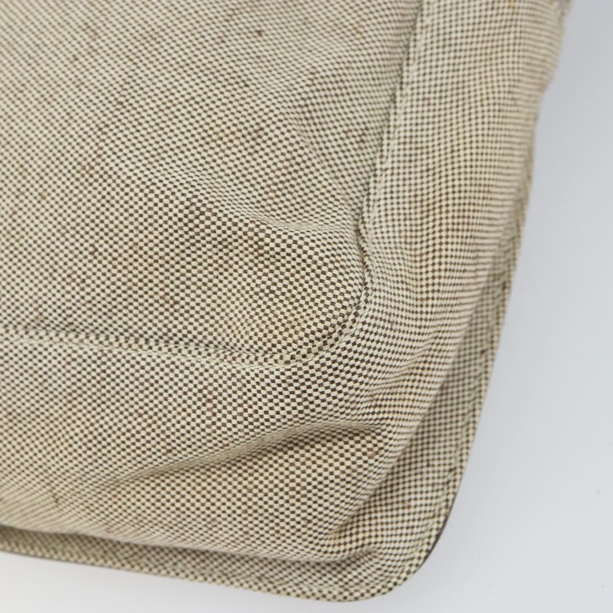 PRADA Sports Backpack Canvas Beige Silver Auth 166696