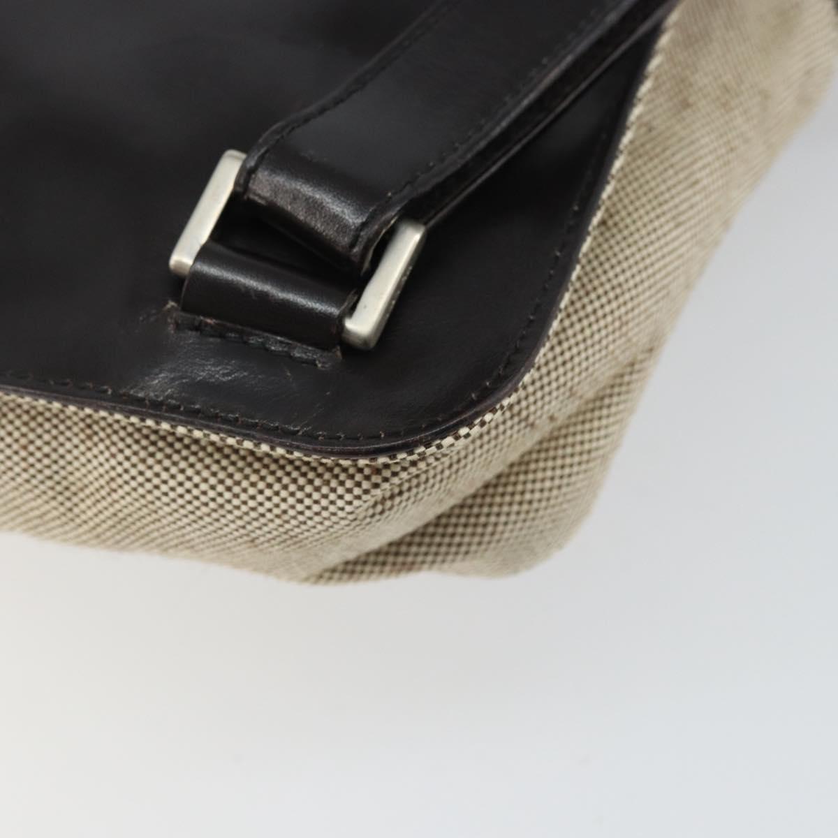 PRADA Sports Backpack Canvas Beige Silver Auth 166696