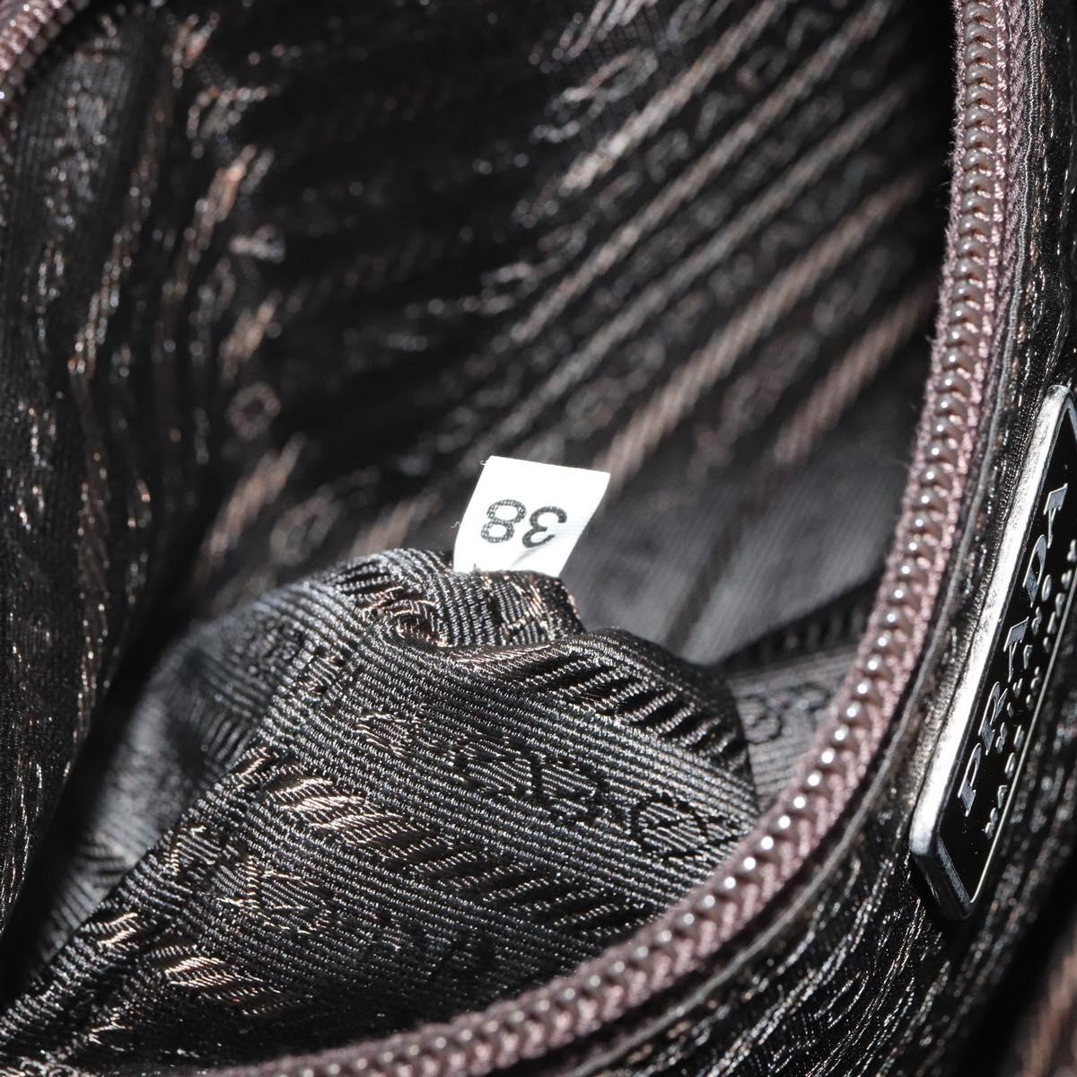 PRADA Sports Backpack Canvas Beige Silver Auth 166696