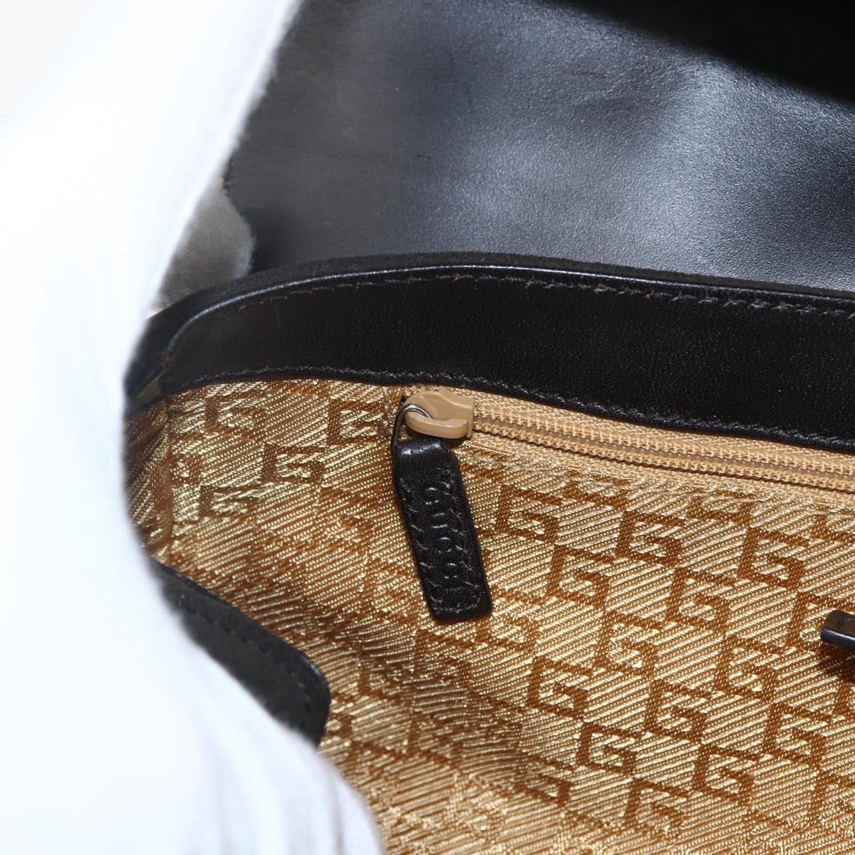 GUCCI Hand Bag Suede Brown Silver 000 0844 Auth 166700
