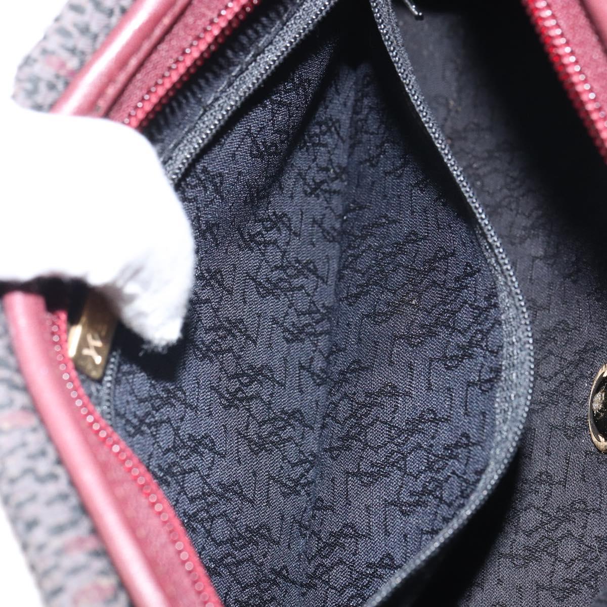 SAINT LAURENT Clutch Bag Leather Bordeaux Gold Auth 166715