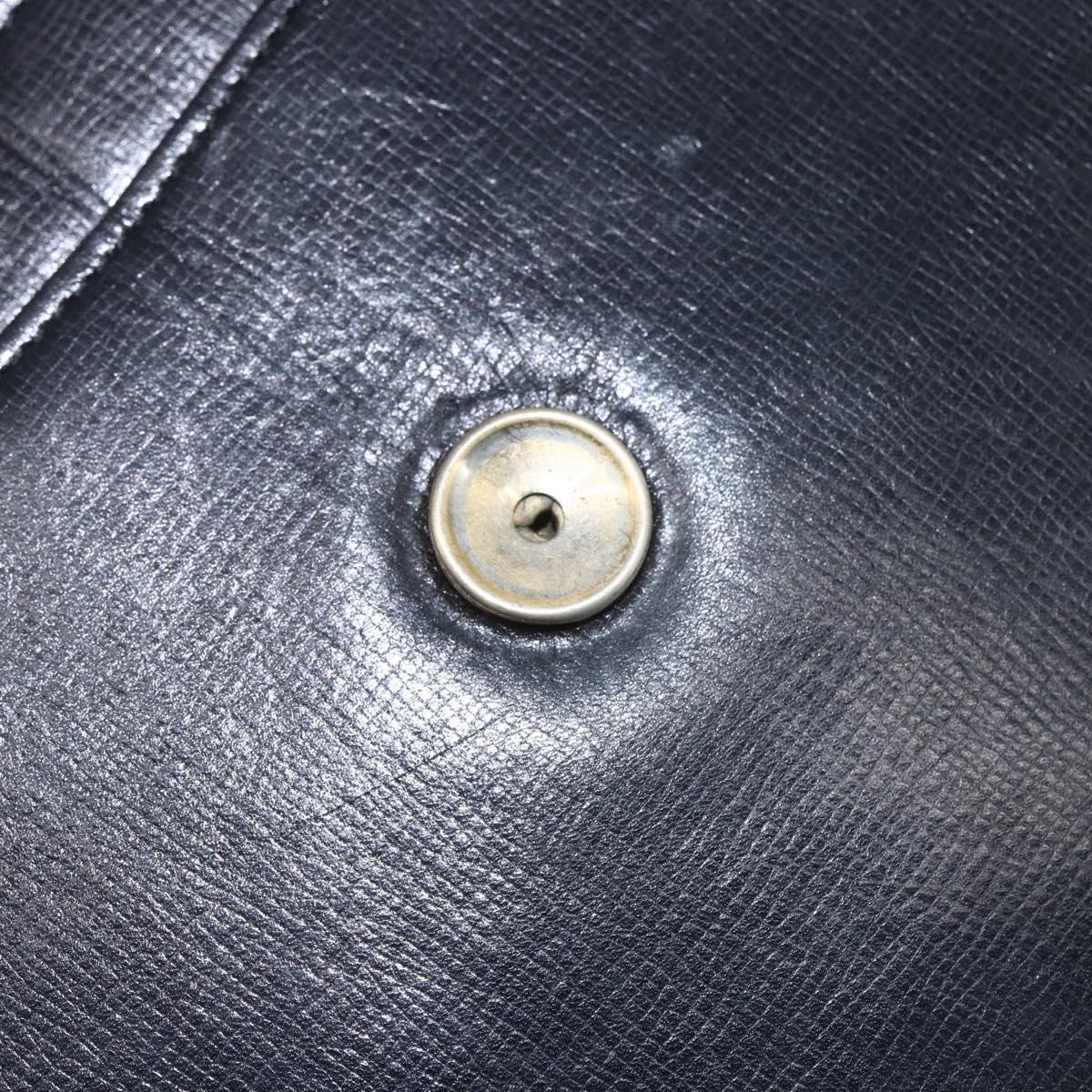 SAINT LAURENT Shoulder Bag Leather Gold Black Auth 166724