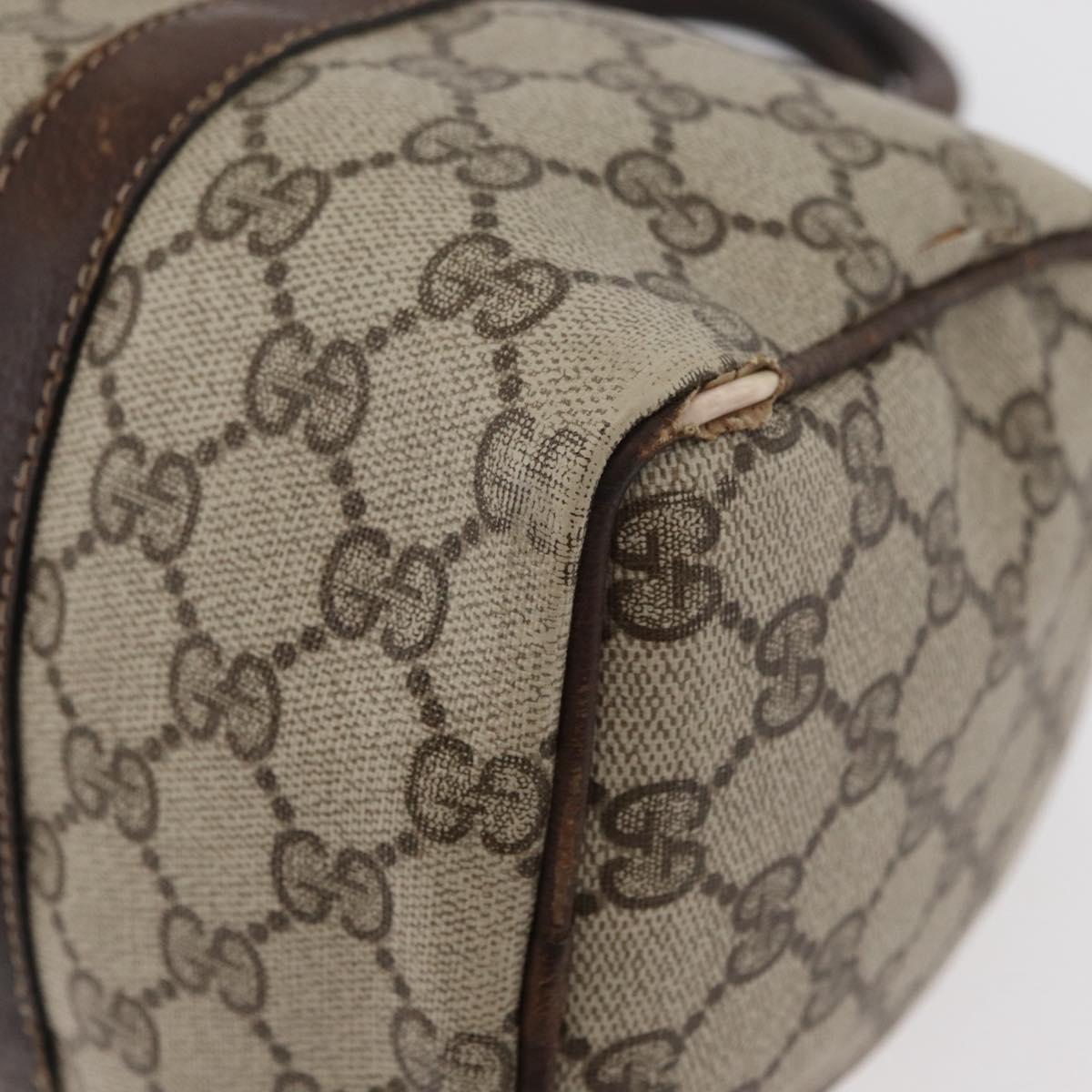 GUCCI GG Supreme Web Sherry Line Bag PVC Beige Red 012 3841 58 Auth 166727