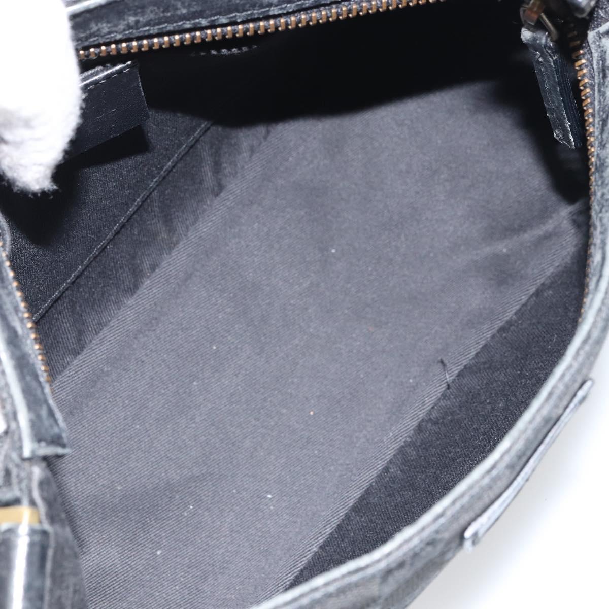 GUCCI GG Canvas Hand Bag Black 106644 Auth 166729