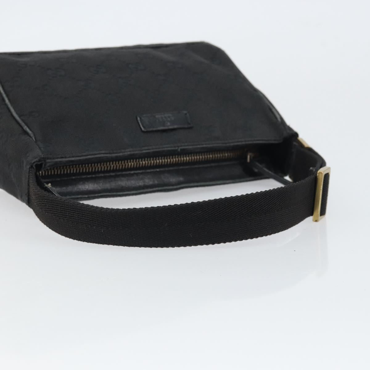 GUCCI GG Canvas Hand Bag Black 106644 Auth 166729