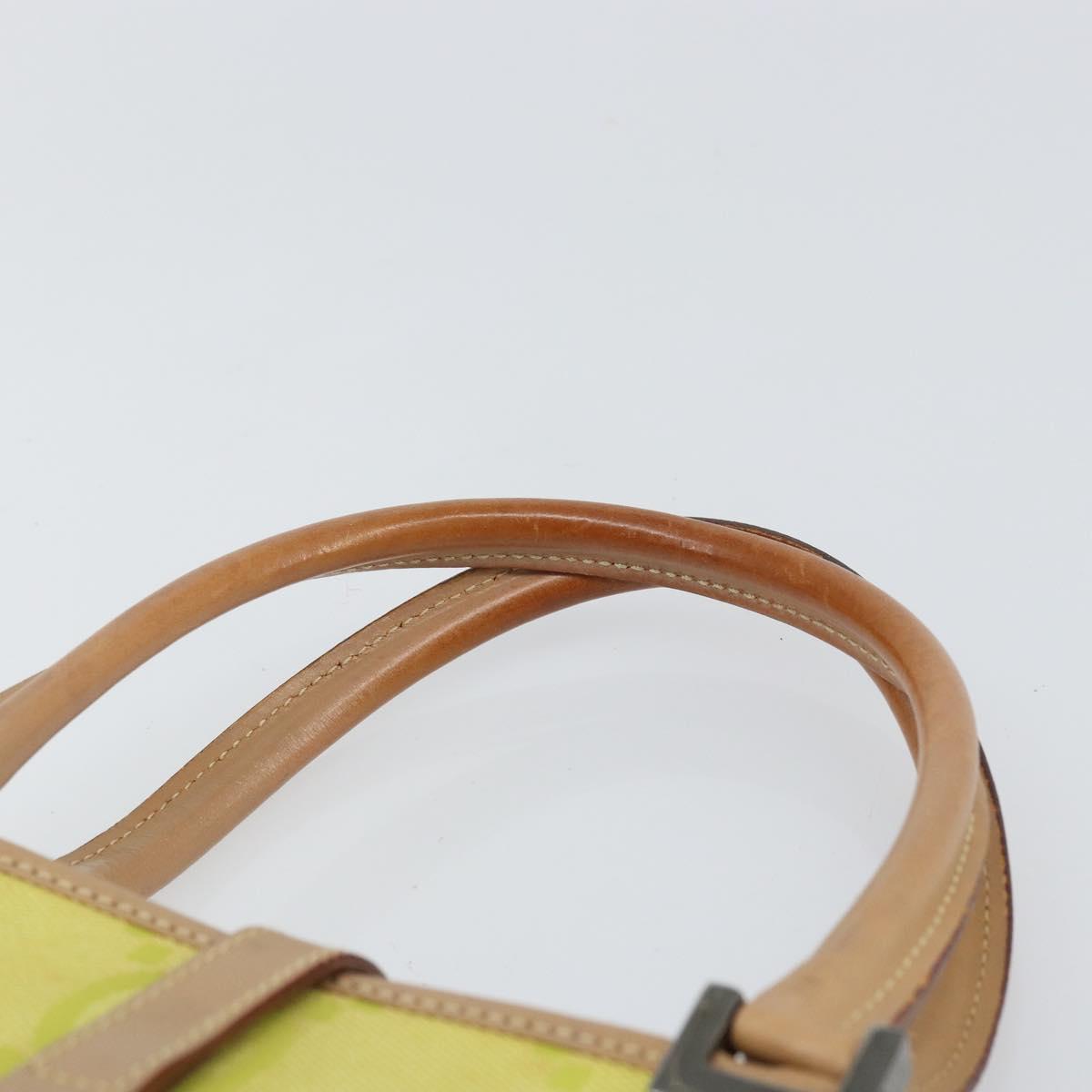 GUCCI Jackie GG Canvas Hand Bag Yellow Silver 002 1065 Auth 166737