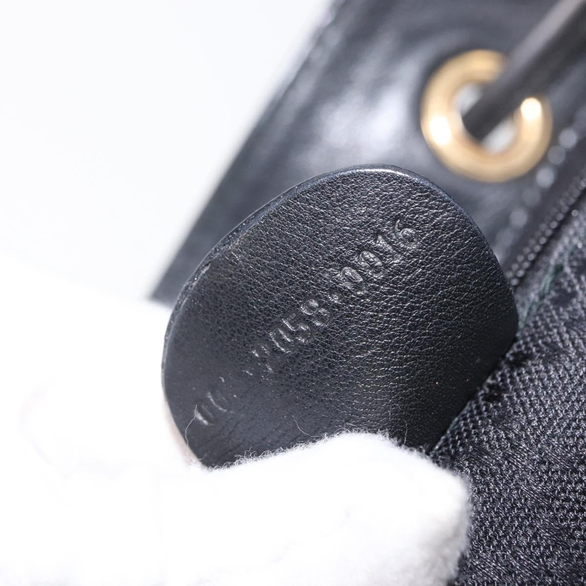 GUCCI Bamboo Backpack Leather Black Gold 003 2058 0016 Auth 166739