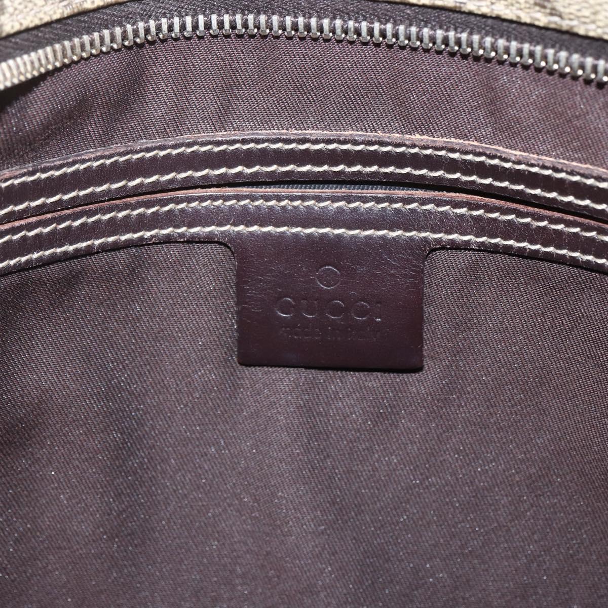 GUCCI GG Supreme Shoulder Bag PVC Beige Gold 201446 Auth 166741