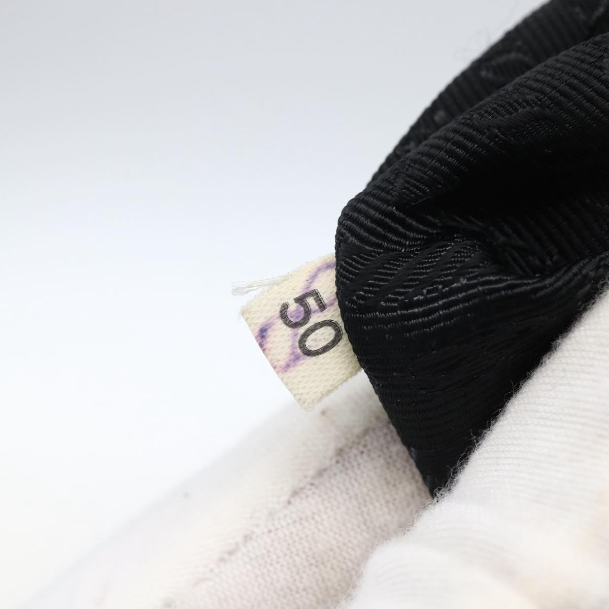 PRADA Shoulder Bag Nylon Black Silver Auth 166748