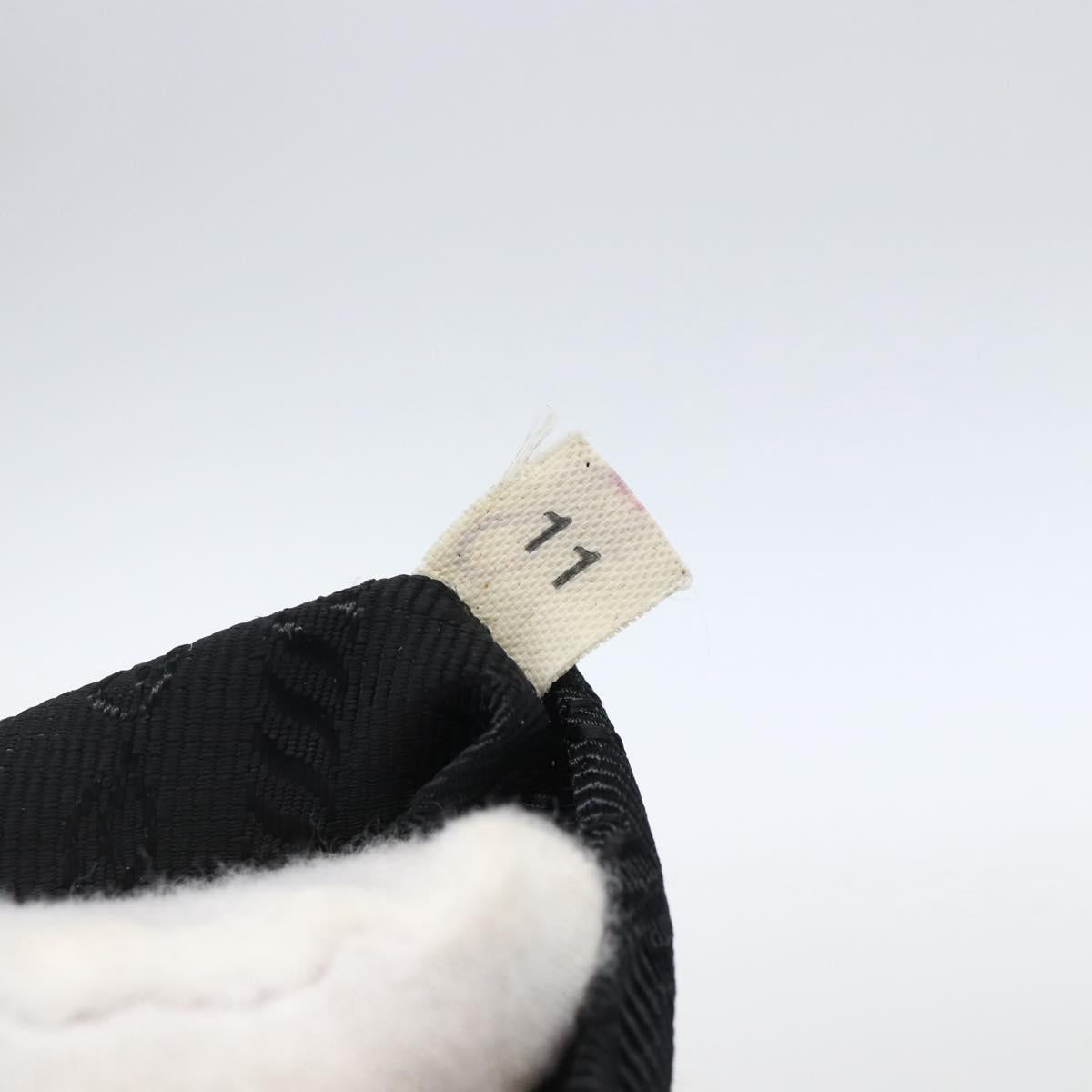 PRADA Shoulder Bag Nylon Black Silver Auth 166748