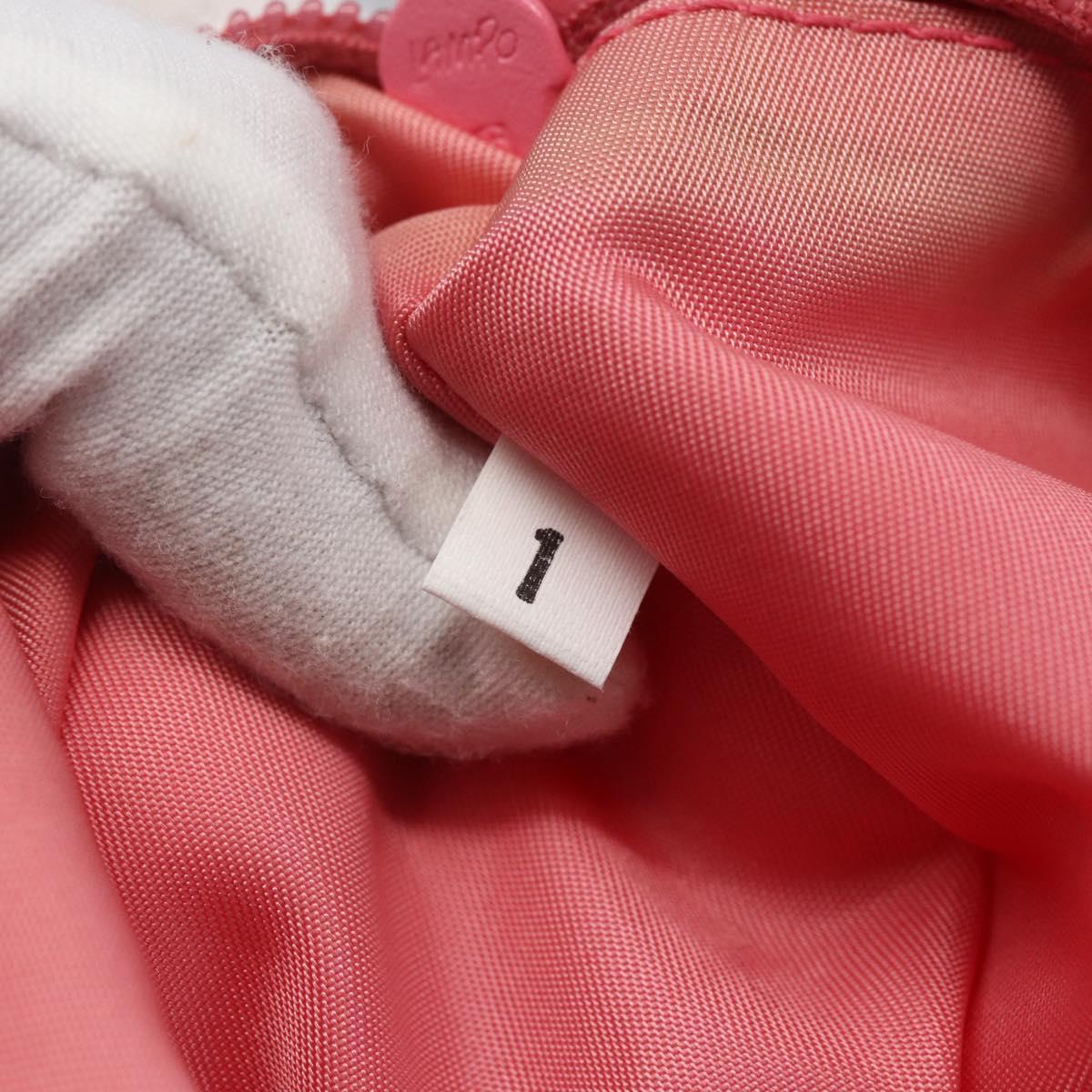 PRADA Tote Bag Nylon Pink Silver Auth 166750