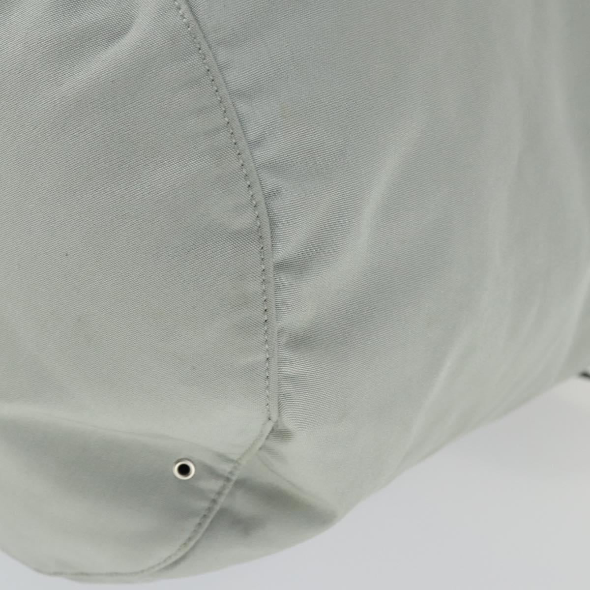 PRADA Sports Shoulder Bag Canvas Gray Silver Auth 166758