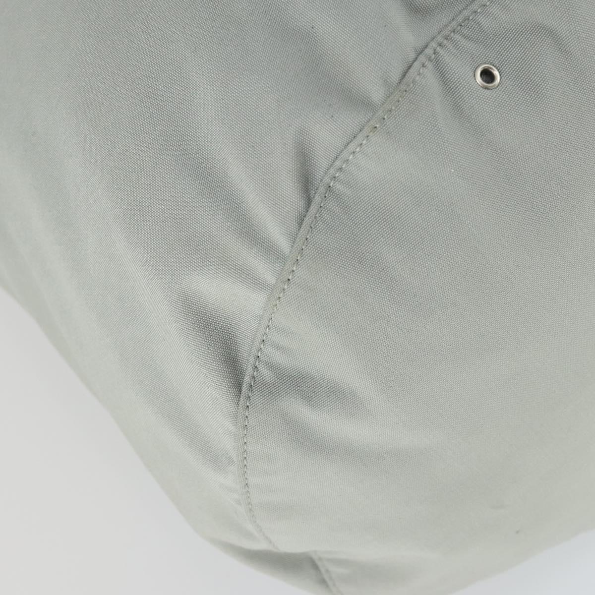 PRADA Sports Shoulder Bag Canvas Gray Silver Auth 166758