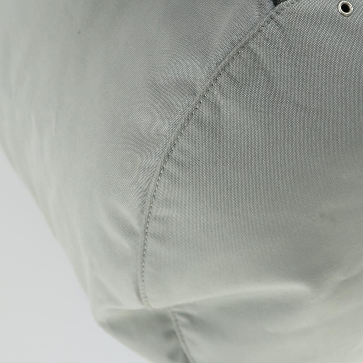 PRADA Sports Shoulder Bag Canvas Gray Silver Auth 166758