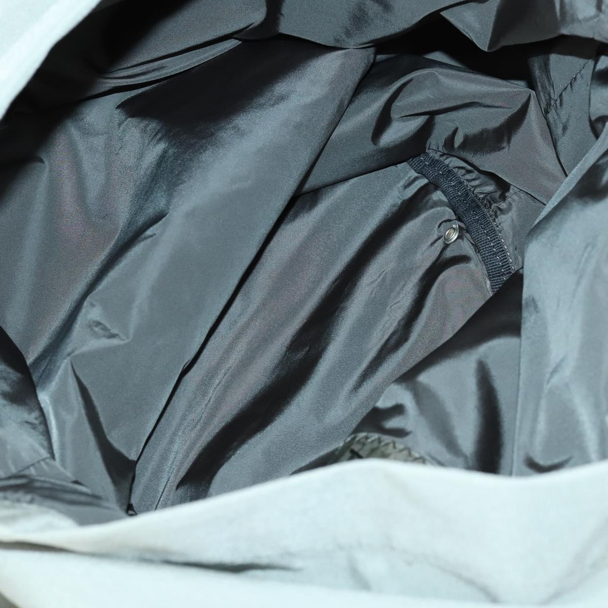 PRADA Sports Shoulder Bag Canvas Gray Silver Auth 166758