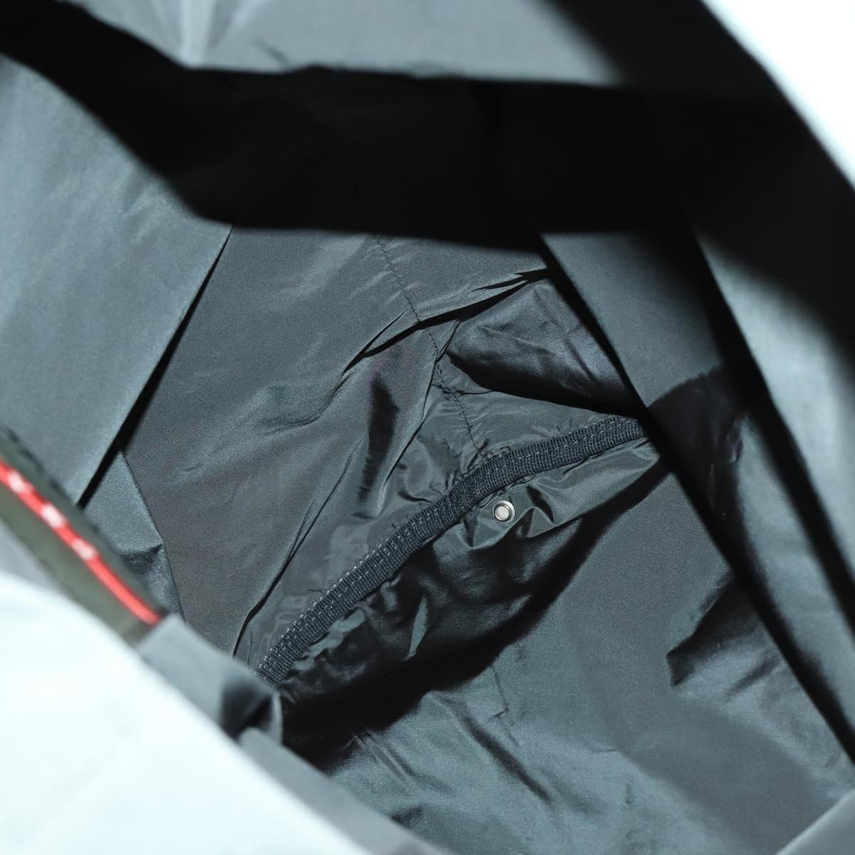 PRADA Sports Shoulder Bag Canvas Gray Silver Auth 166758