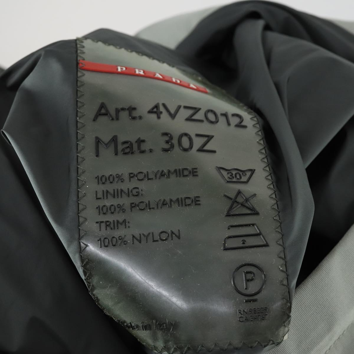 PRADA Sports Shoulder Bag Canvas Gray Silver Auth 166758