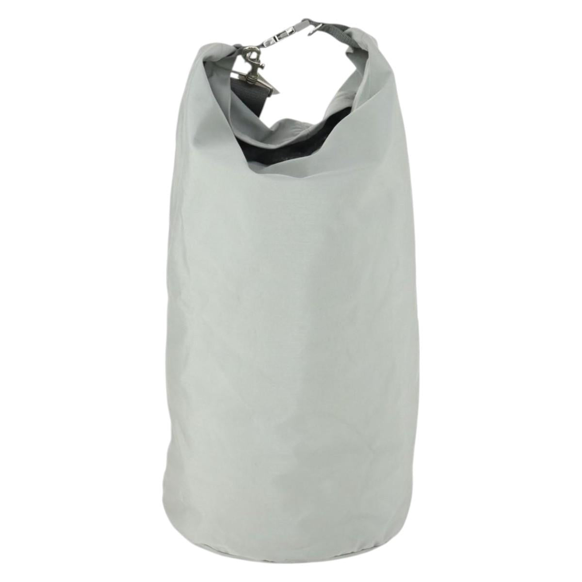 PRADA Sports Shoulder Bag Canvas Gray Silver Auth 166758