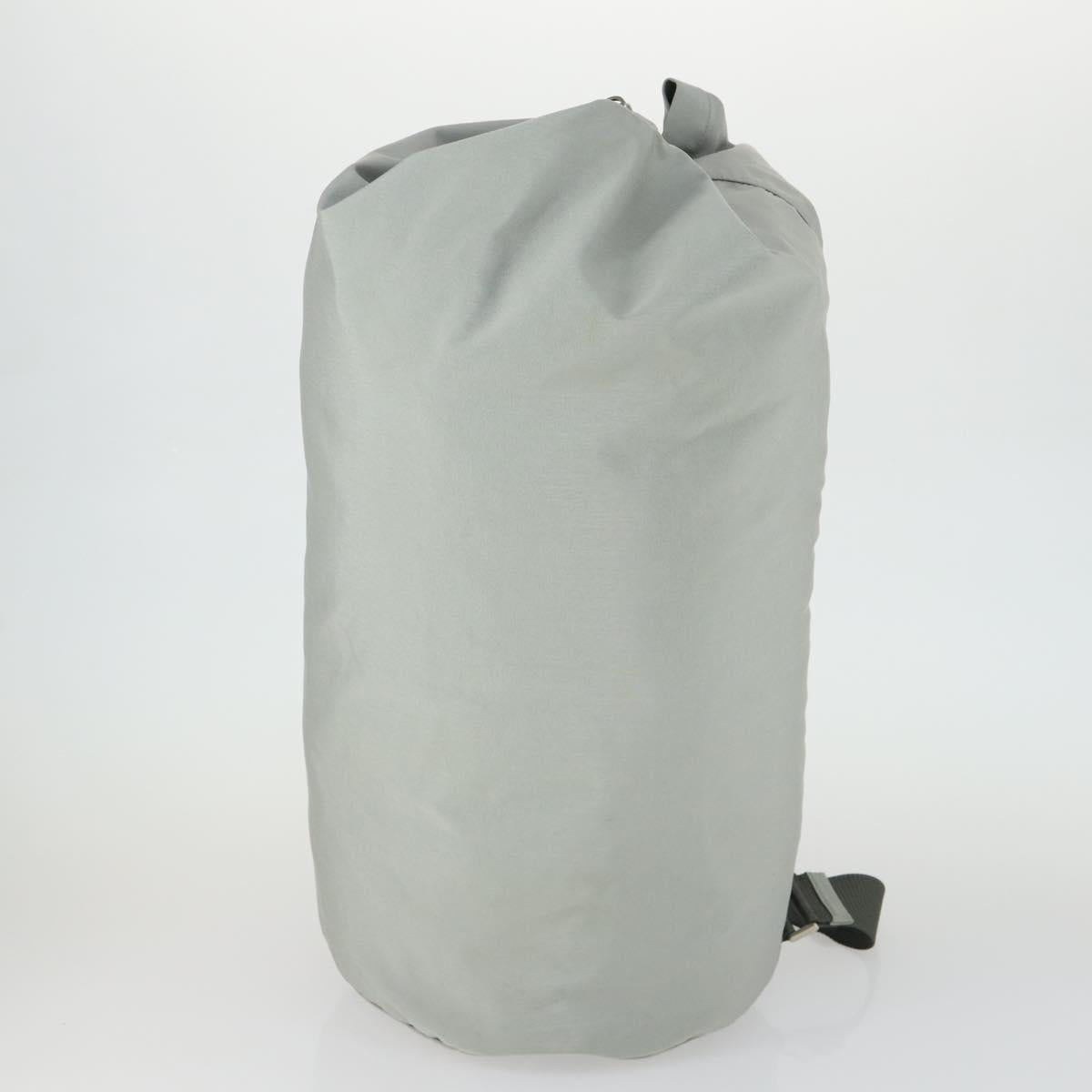 PRADA Sports Shoulder Bag Canvas Gray Silver Auth 166758