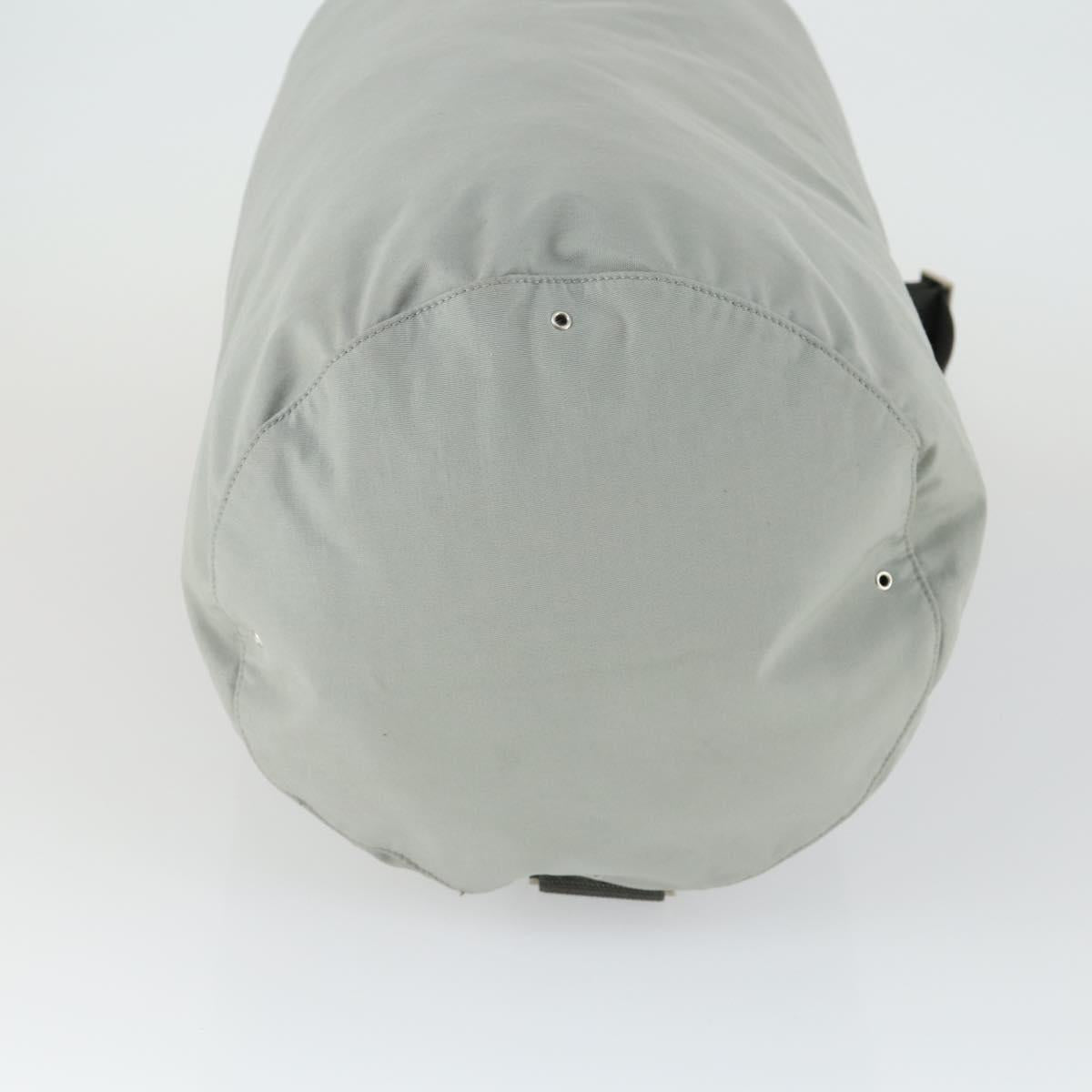 PRADA Sports Shoulder Bag Canvas Gray Silver Auth 166758