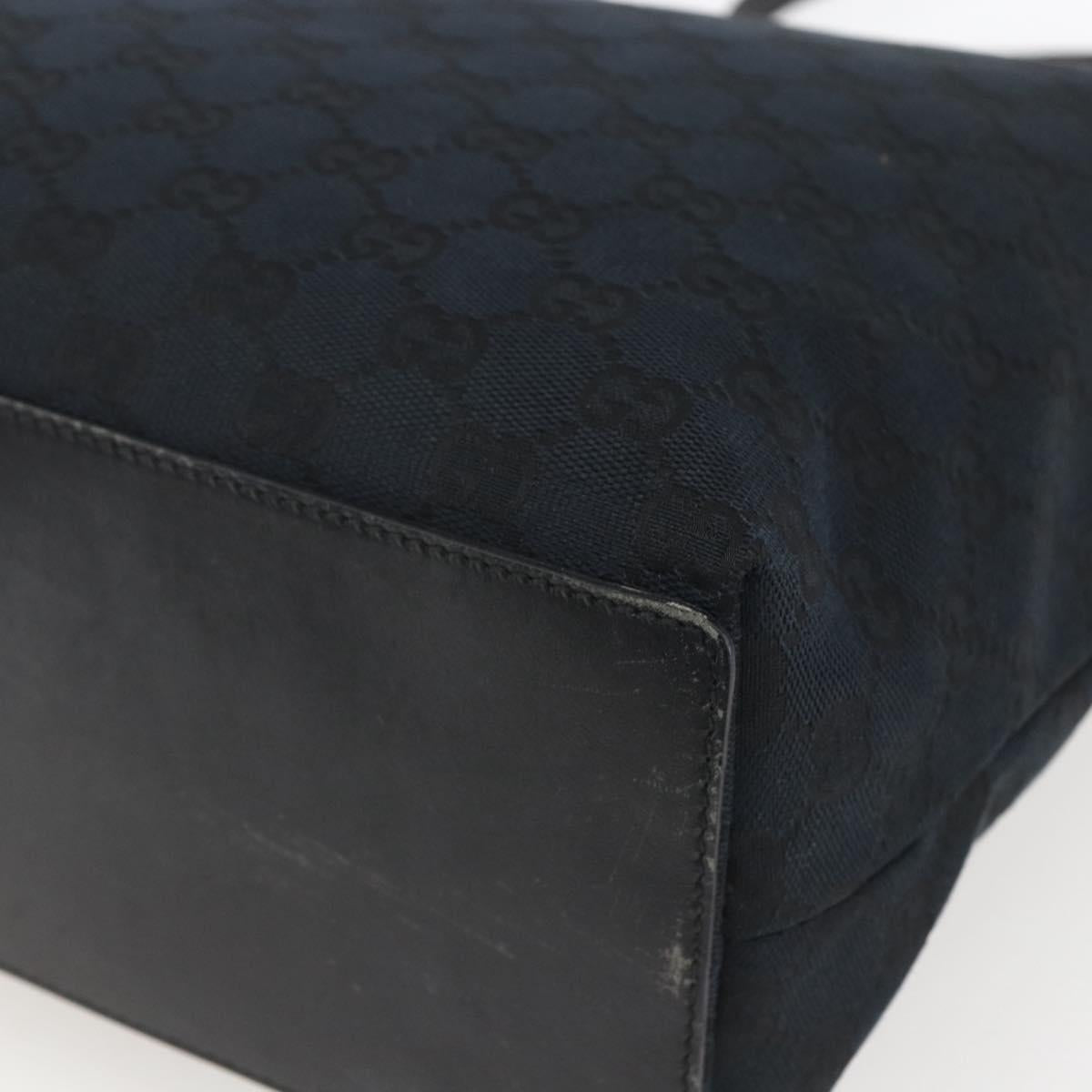 GUCCI GG Canvas Tote Bag Black Gold 002 1098 1705 Auth 166765