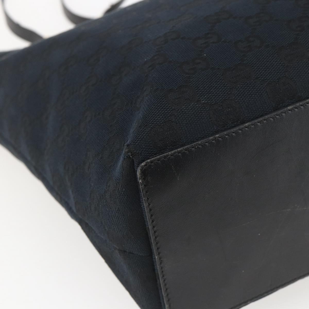 GUCCI GG Canvas Tote Bag Black Gold 002 1098 1705 Auth 166765