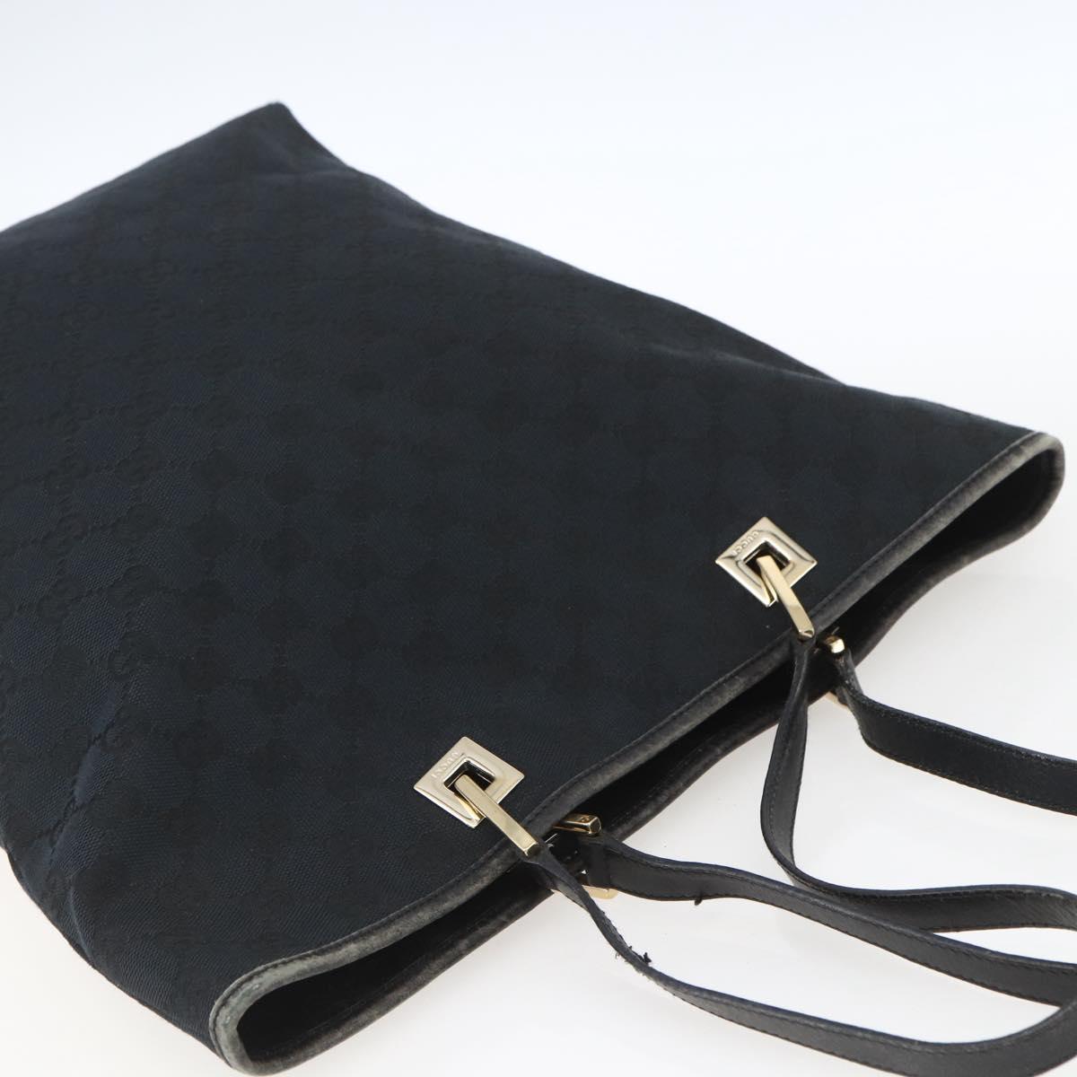 GUCCI GG Canvas Tote Bag Black Gold 002 1098 1705 Auth 166765