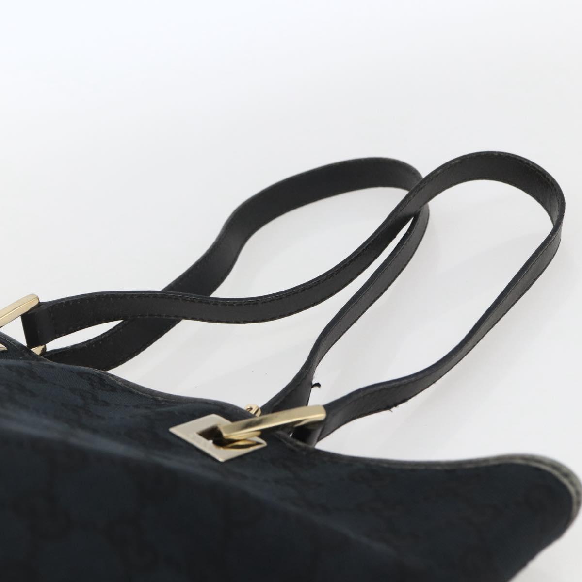 GUCCI GG Canvas Tote Bag Black Gold 002 1098 1705 Auth 166765