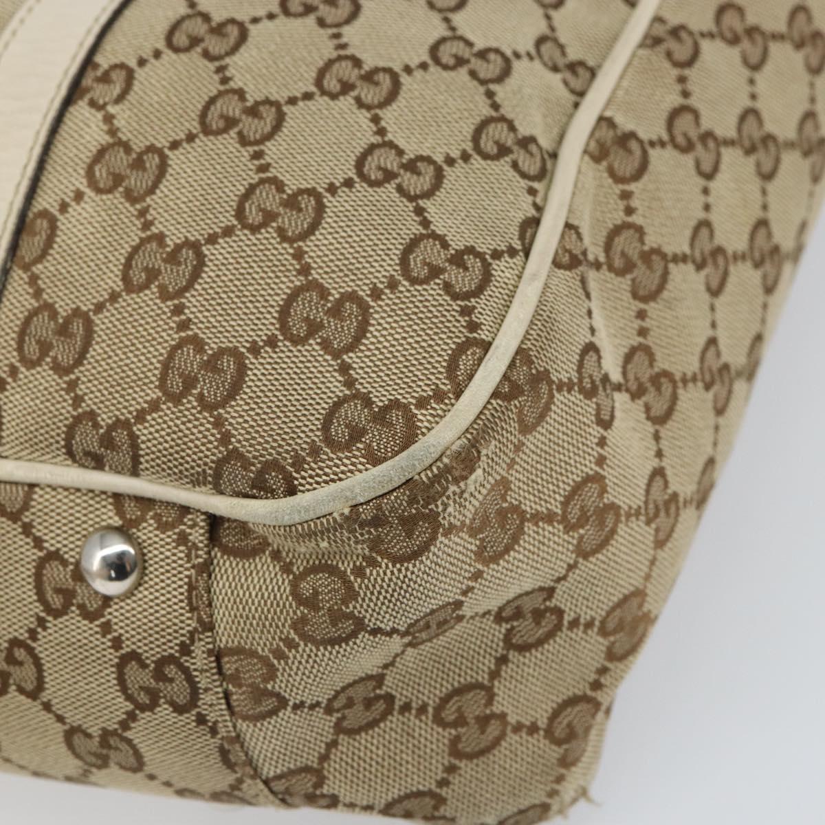 GUCCI GG Canvas Tote Bag Beige Gold 232957 Auth 166767