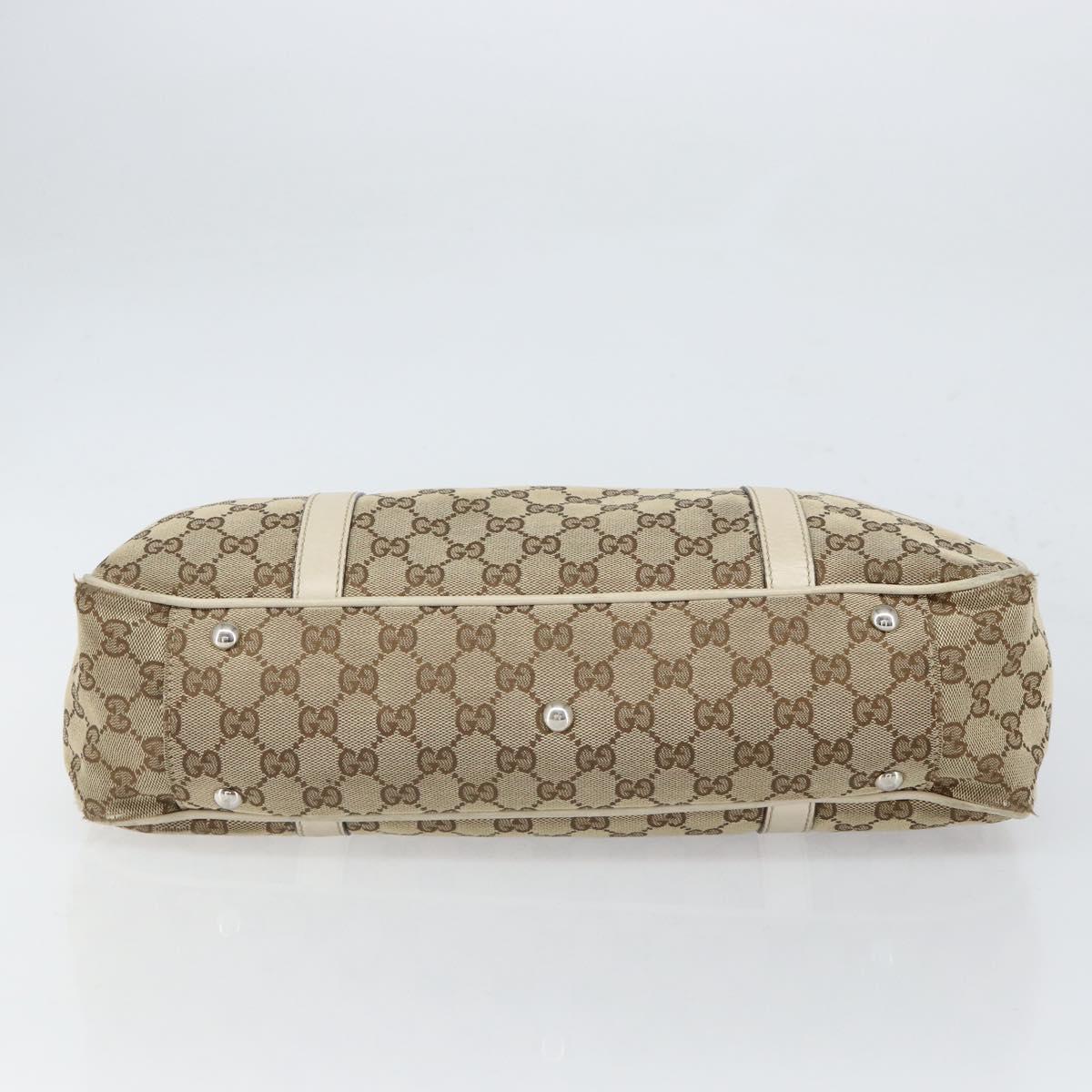 GUCCI GG Canvas Tote Bag Beige Gold 232957 Auth 166767