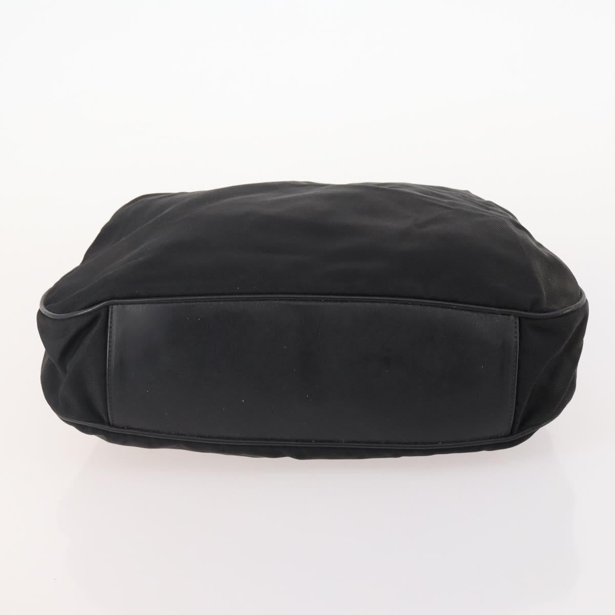 GUCCI Bamboo Hand Bag Nylon 2way 2 Set Black Auth 166802