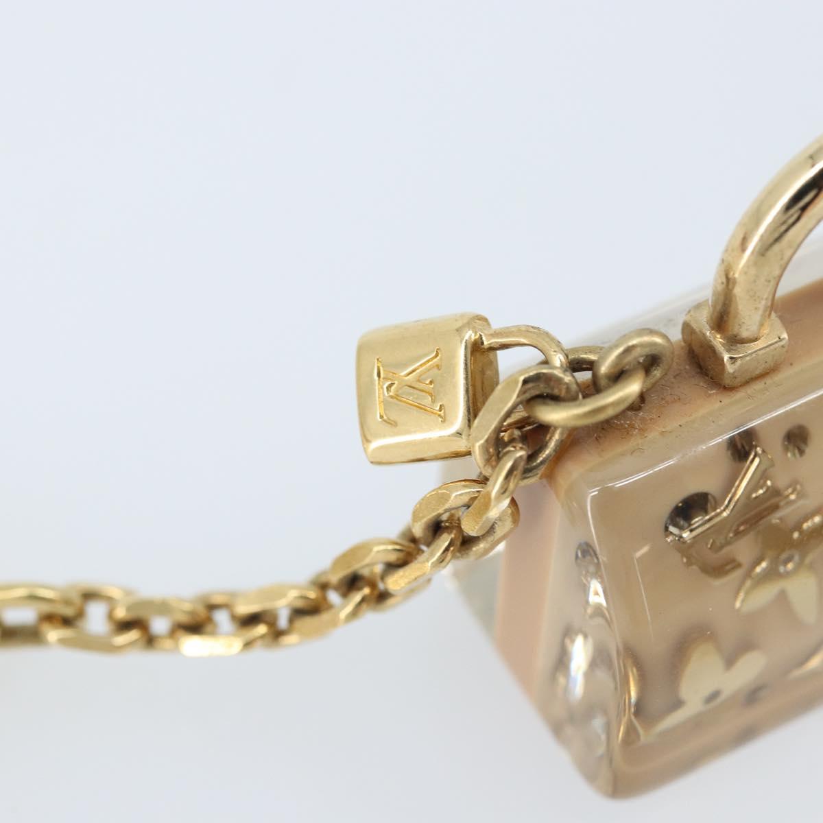 LOUIS VUITTON Porte Cles Speedy Unclusion Charm Gold Tone M65416 LV Auth 166827V