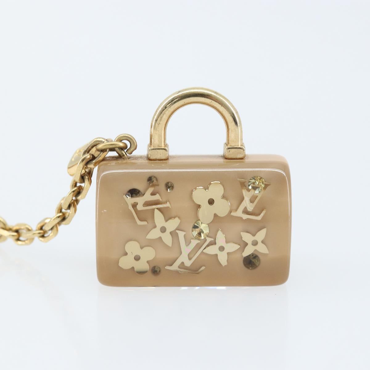 LOUIS VUITTON Porte Cles Speedy Unclusion Charm Gold Tone M65416 LV Auth 166827V