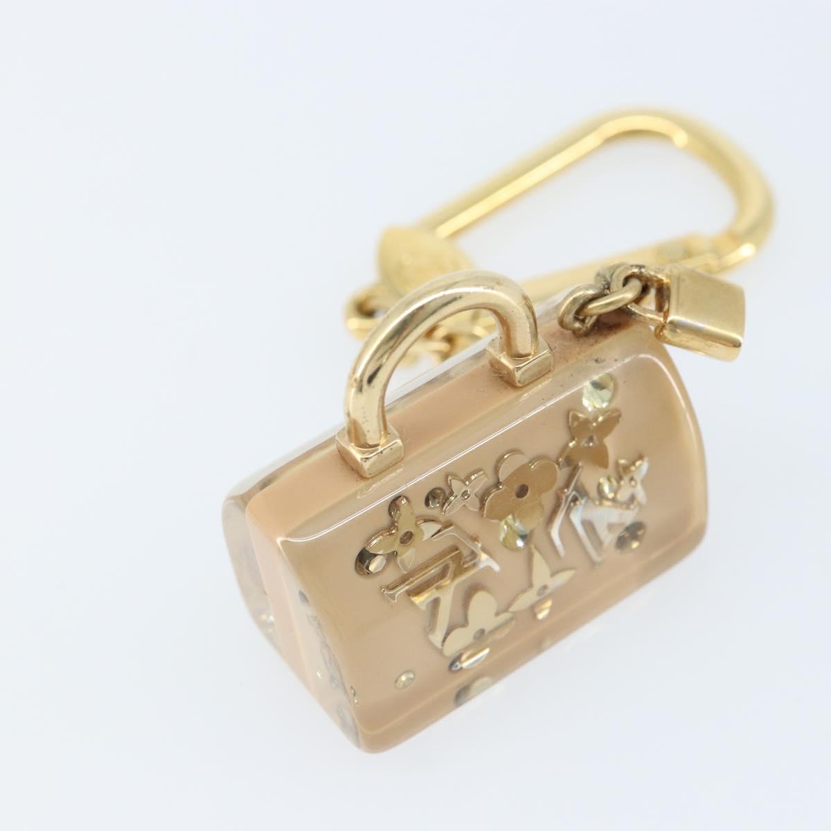 LOUIS VUITTON Porte Cles Speedy Unclusion Charm Gold Tone M65416 LV Auth 166827V