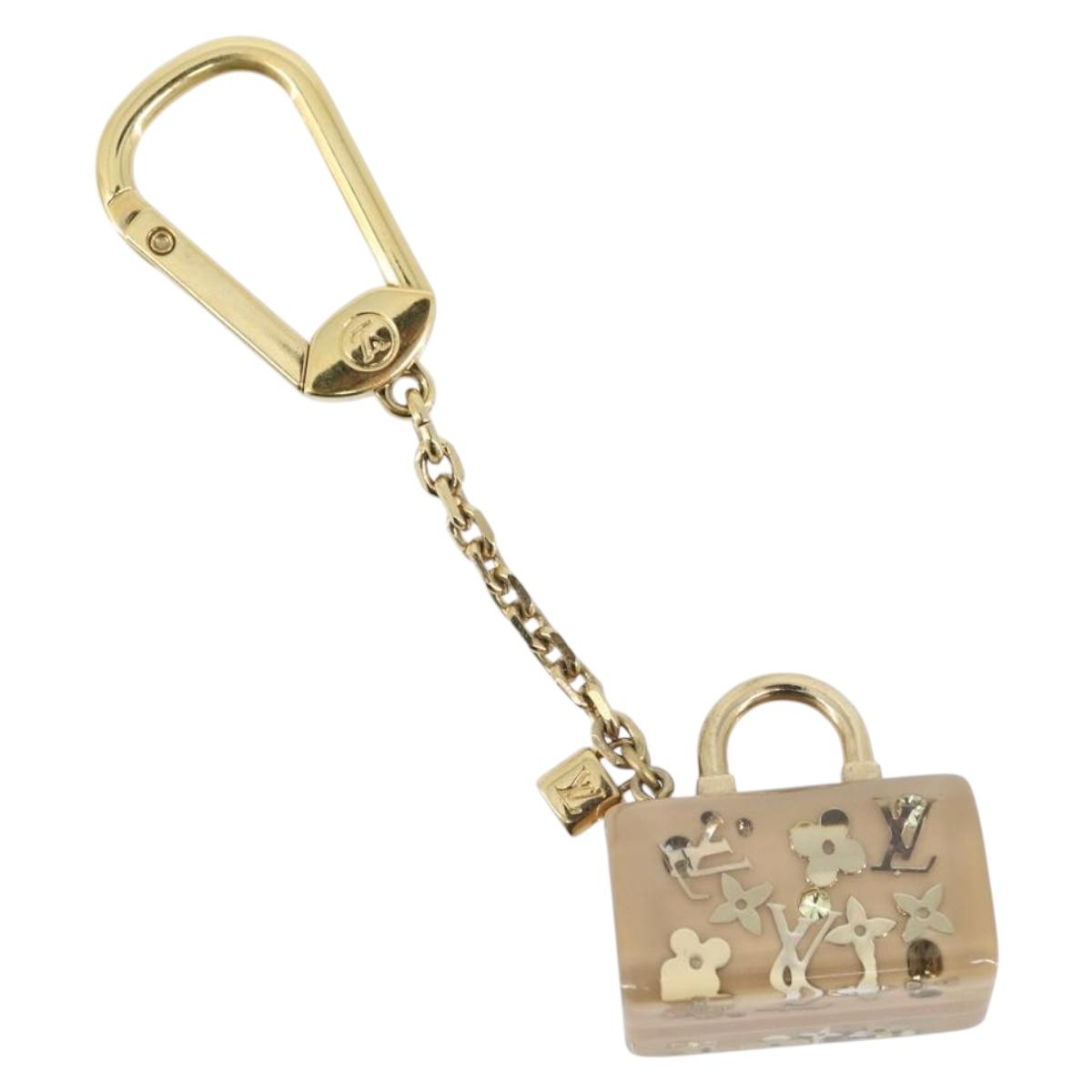 LOUIS VUITTON Porte Cles Speedy Unclusion Charm Gold Tone M65416 LV Auth 166827V