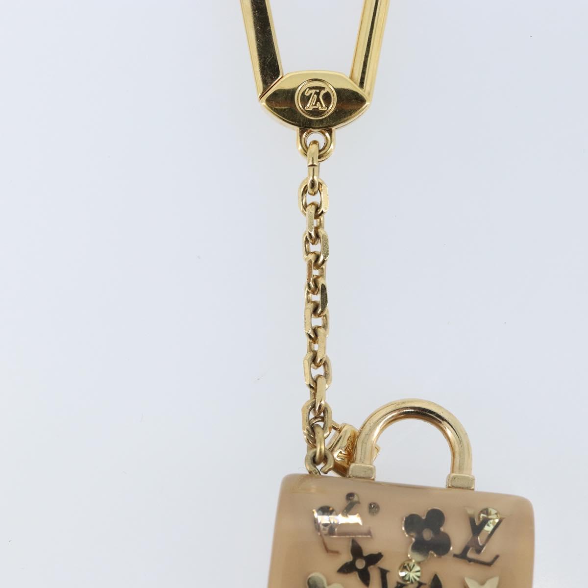 LOUIS VUITTON Porte Cles Speedy Unclusion Charm Gold Tone M65416 LV Auth 166827V