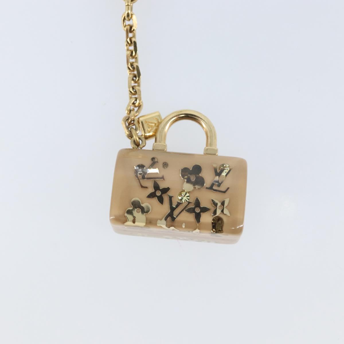 LOUIS VUITTON Porte Cles Speedy Unclusion Charm Gold Tone M65416 LV Auth 166827V