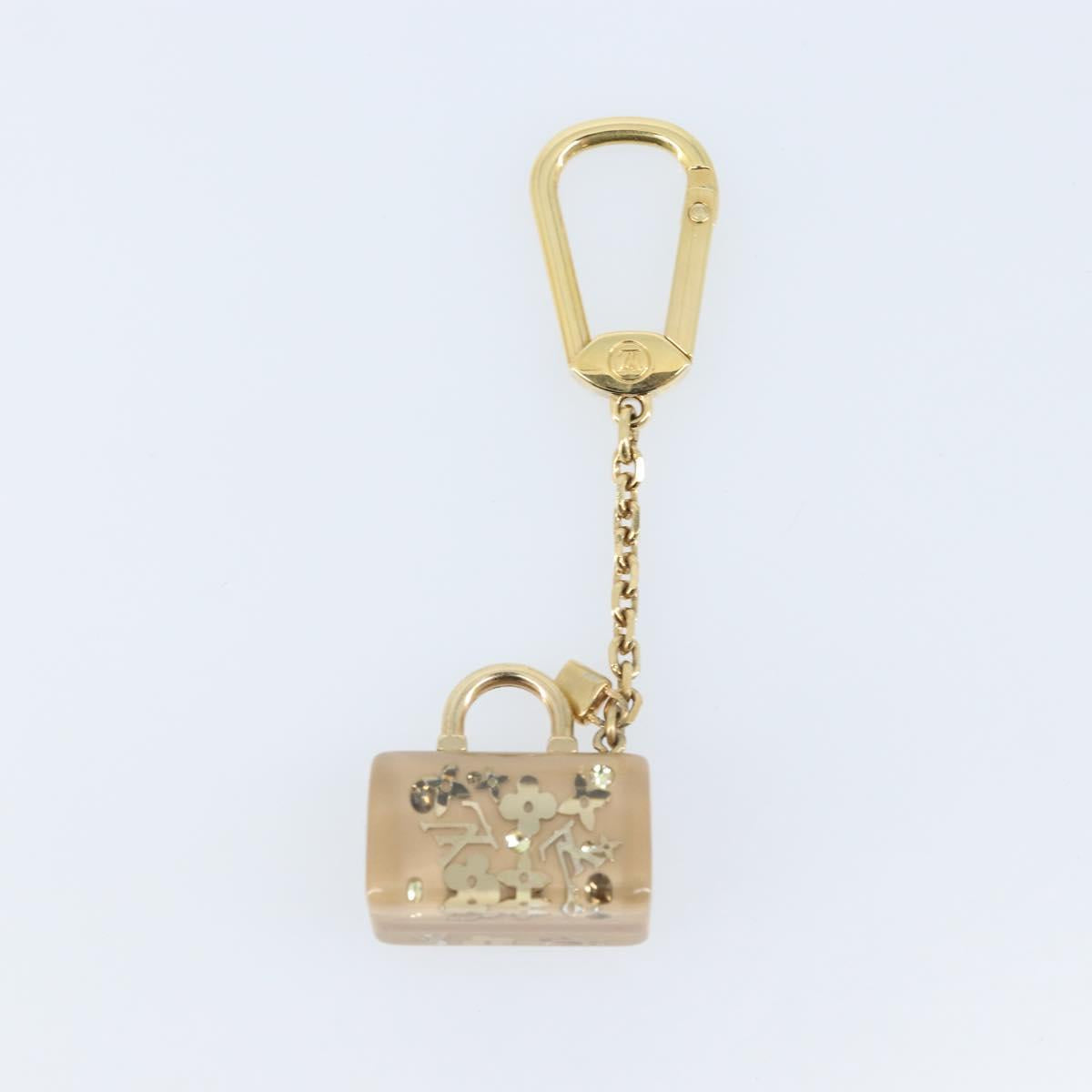 LOUIS VUITTON Porte Cles Speedy Unclusion Charm Gold Tone M65416 LV Auth 166827V