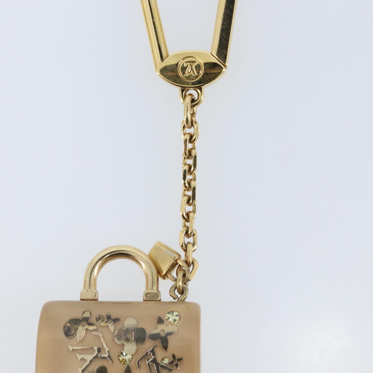 LOUIS VUITTON Porte Cles Speedy Unclusion Charm Gold Tone M65416 LV Auth 166827V