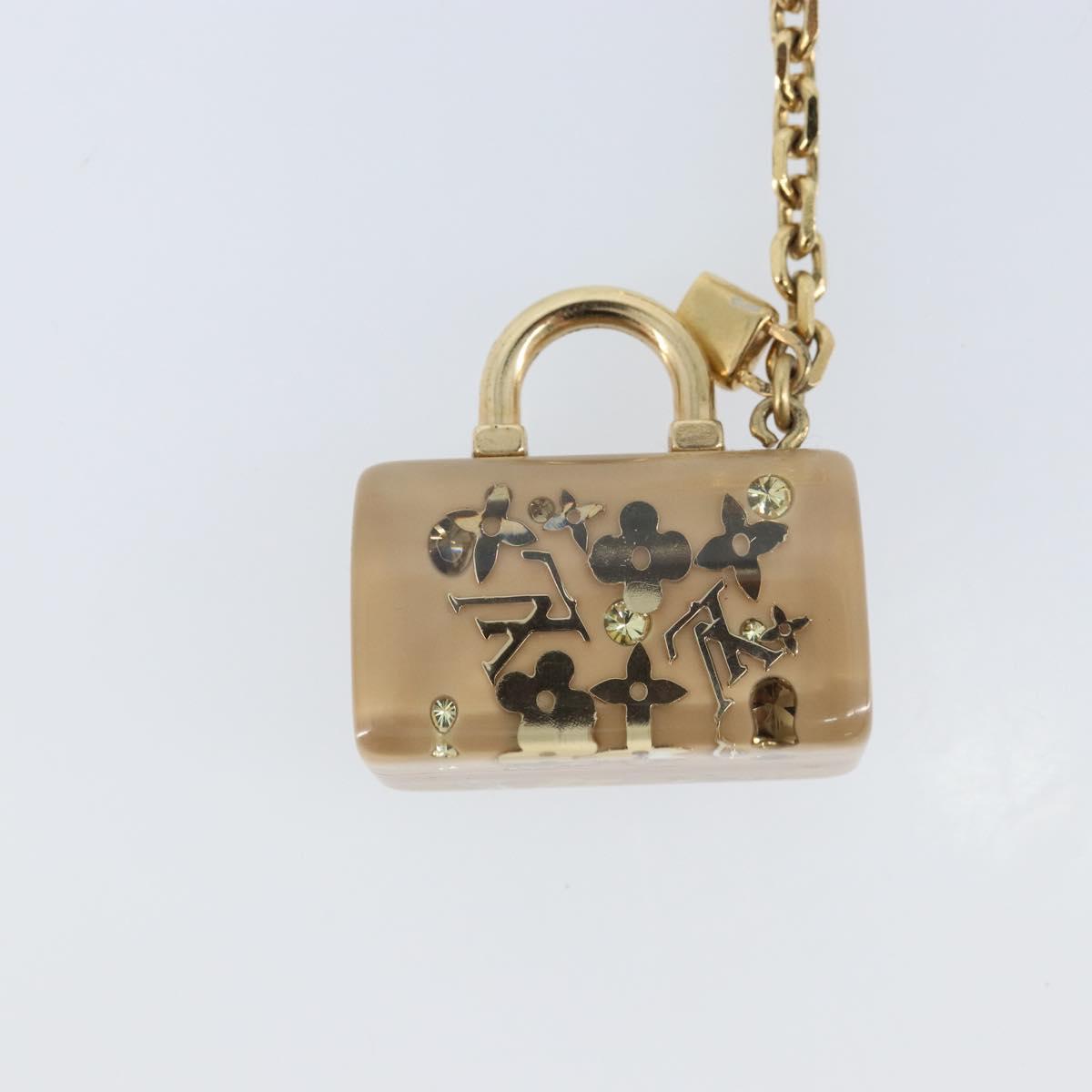 LOUIS VUITTON Porte Cles Speedy Unclusion Charm Gold Tone M65416 LV Auth 166827V