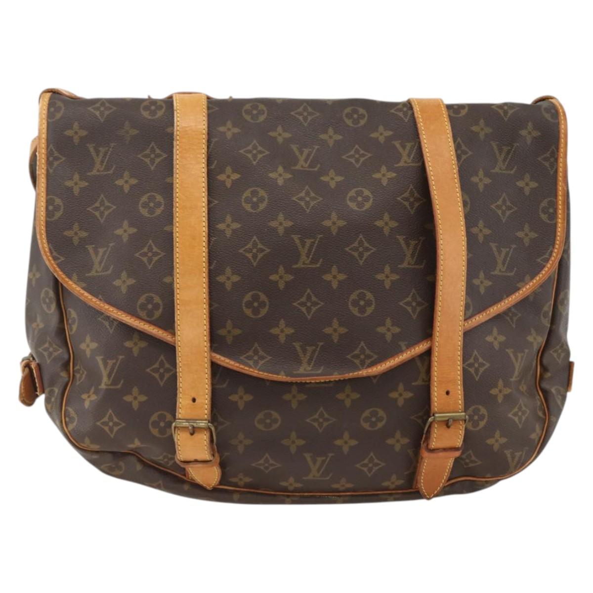 LOUIS VUITTON Monogram Saumur 43 Shoulder Bag M42252 LV Auth 166833A