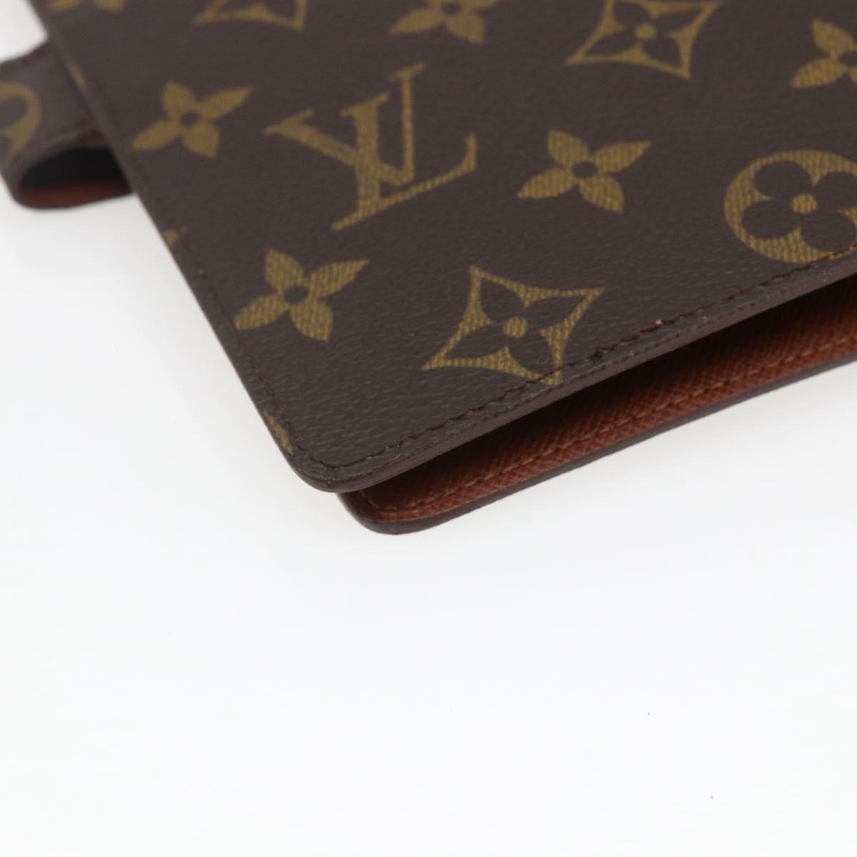 LOUIS VUITTON Monogram Agenda MM Day Planner Cover R20105 LV Auth 166842