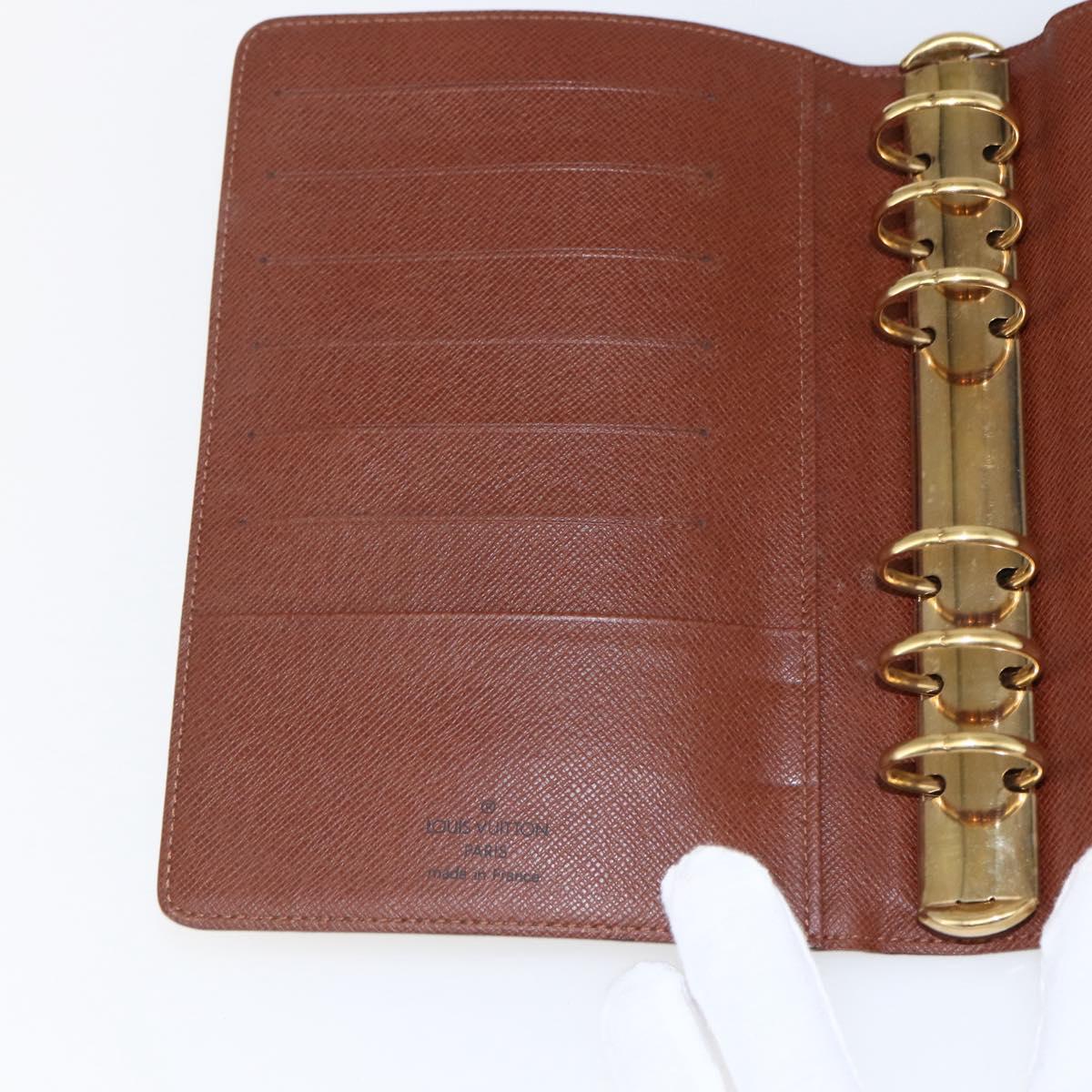 LOUIS VUITTON Monogram Agenda MM Day Planner Cover R20105 LV Auth 166842