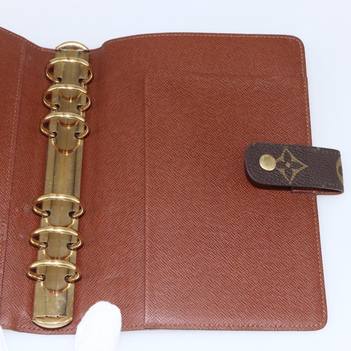 LOUIS VUITTON Monogram Agenda MM Day Planner Cover R20105 LV Auth 166842