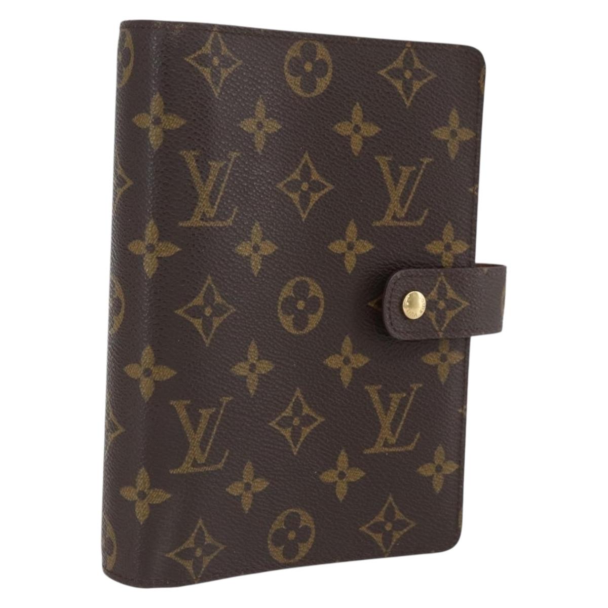 LOUIS VUITTON Monogram Agenda MM Day Planner Cover R20105 LV Auth 166842