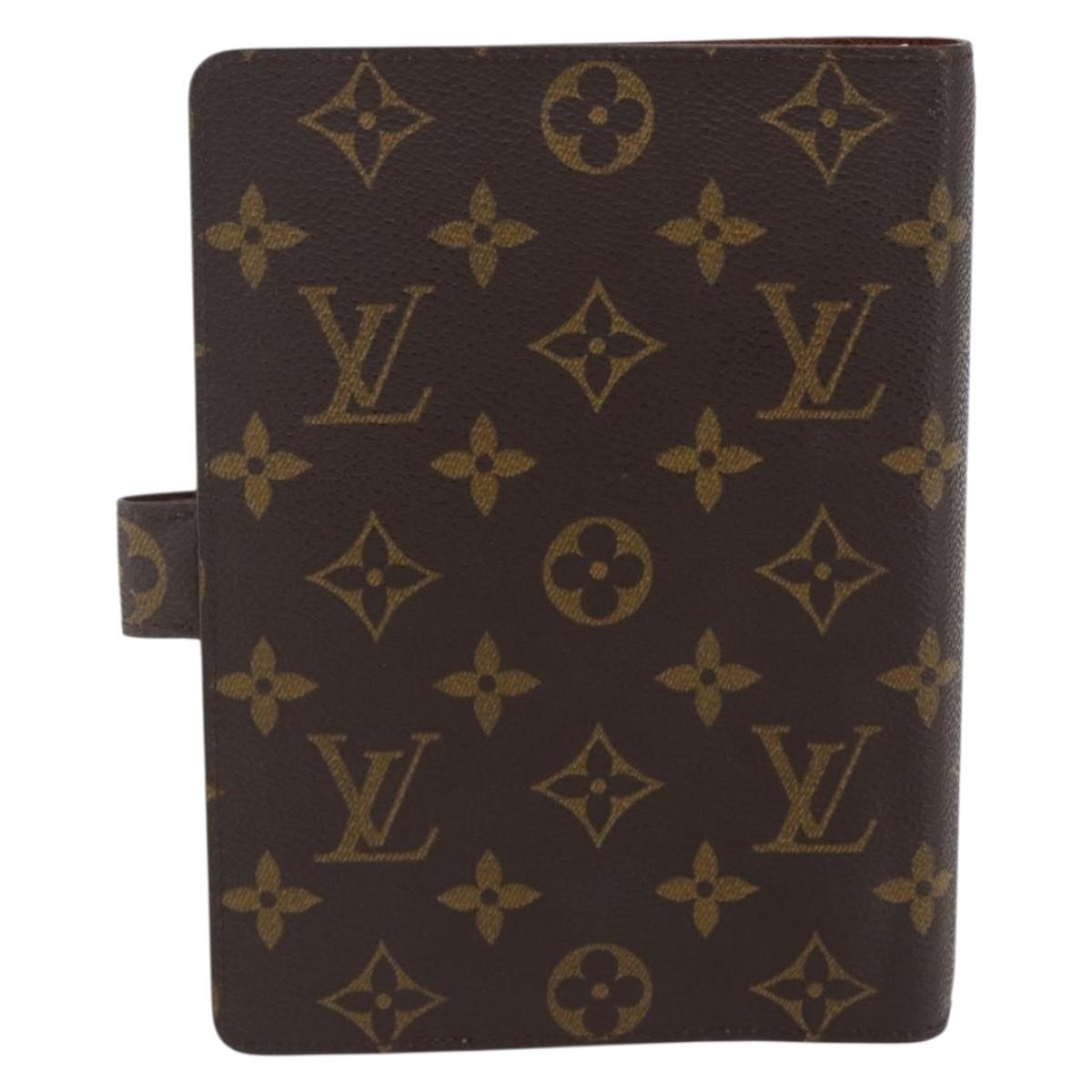 LOUIS VUITTON Monogram Agenda MM Day Planner Cover R20105 LV Auth 166842