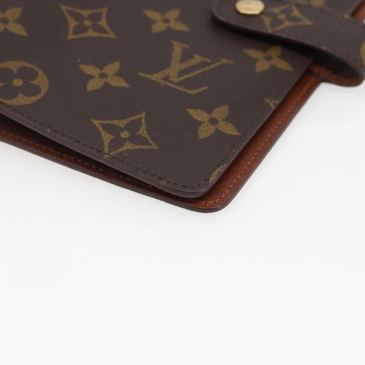 LOUIS VUITTON Monogram Agenda MM Day Planner Cover R20105 LV Auth 166842